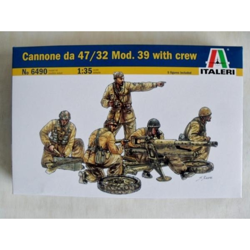 Italeri 1/35 scale Cannone da 47/32 Mod.39 with crew