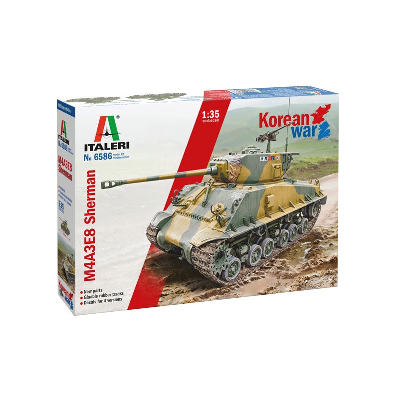 Italeri 1/35 scale M4A3E8 Sherman tank Korean War