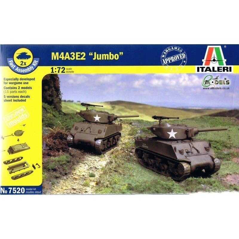 ITALERI 1/72 FIGURES 2 X M4A3E2 JUMBO