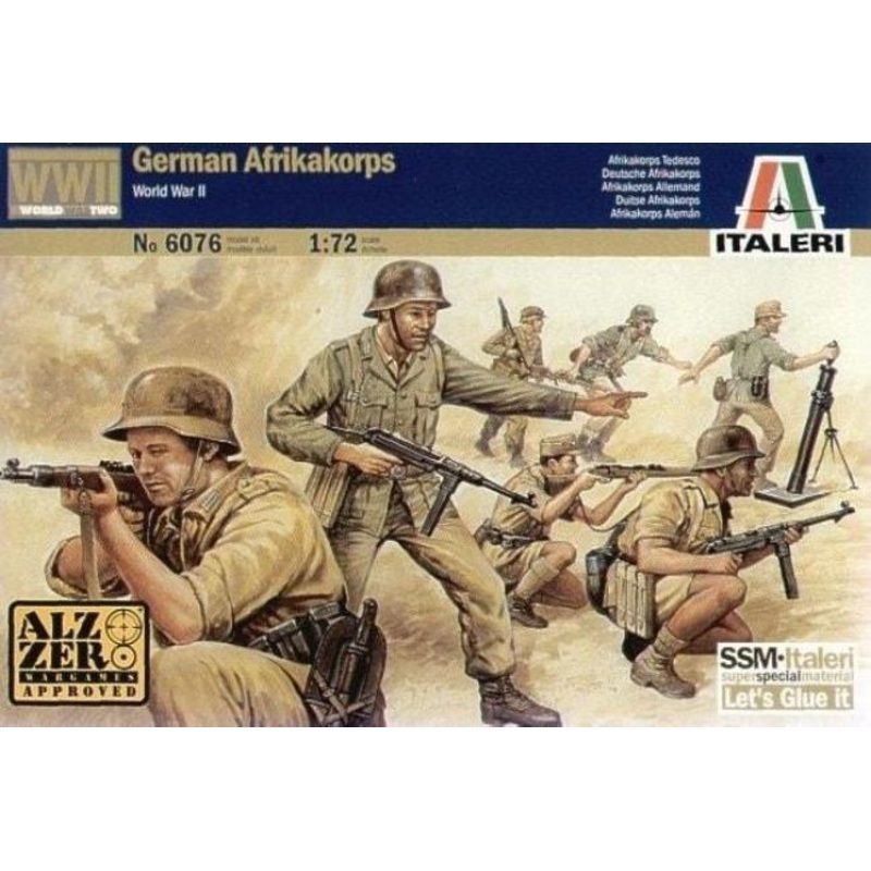 ITALERI 1/72 FIGURES 2ND WW GERMAN AFRIKA CORPS
