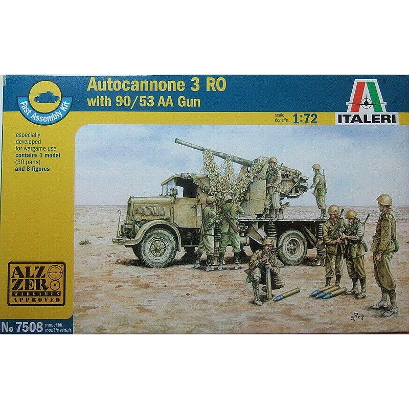 ITALERI 1/72 FIGURES AUTOCANNONE RO3 WITH 90/53 AA