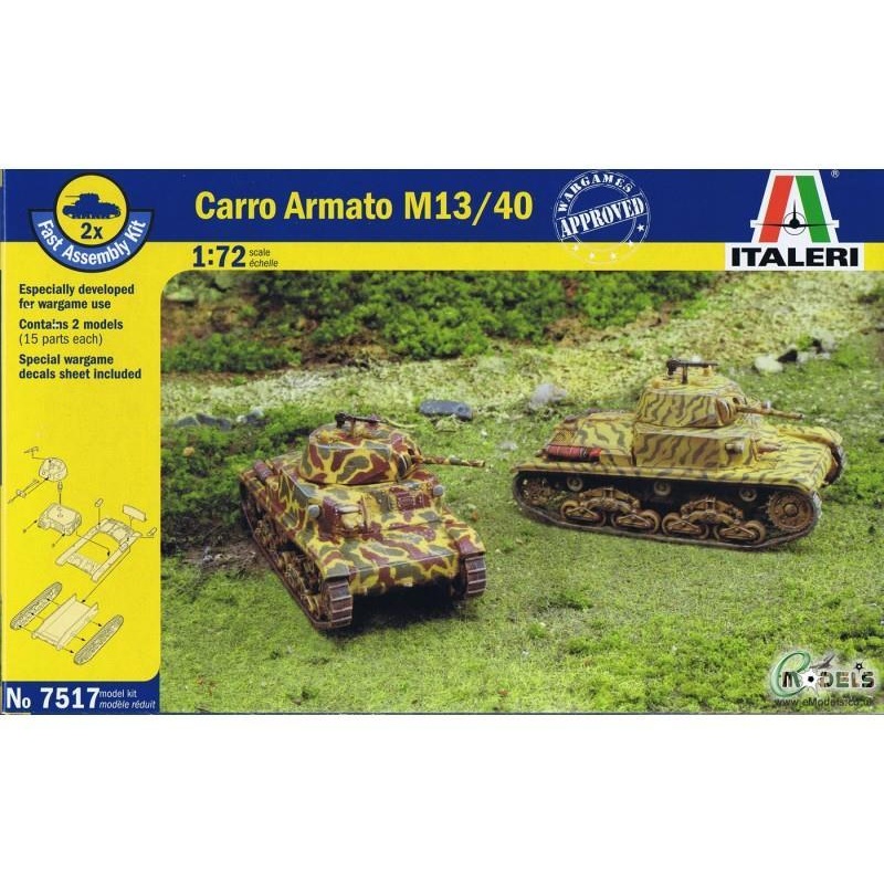 ITALERI 1/72 FIGURES CARRO ARMATO M13/40