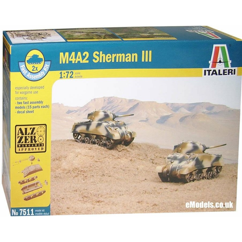 ITALERI 1/72 FIGURES M4A2 SHERMAN III