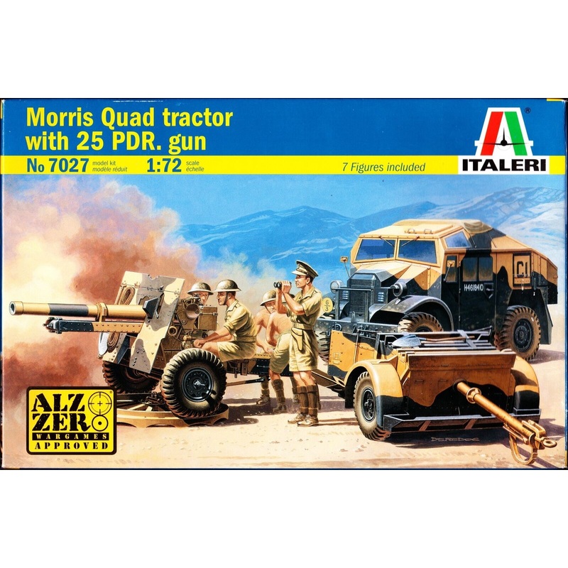 ITALERI 1/72 FIGURES MORRIS QUAD W 25 PDR GUN