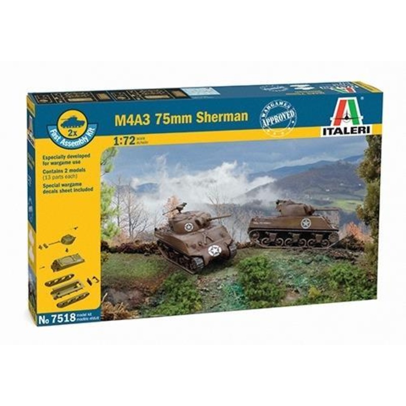ITALERI 1/72 FIGURES SHERMAN M4 A3