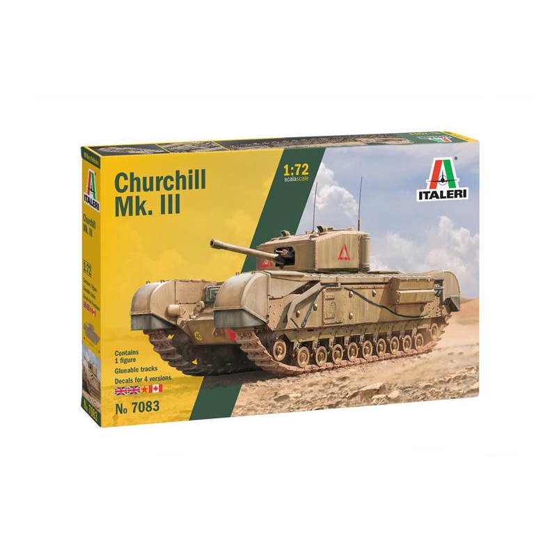 Italeri 1/72 WW2 British Churchill Mk. III tank model kit