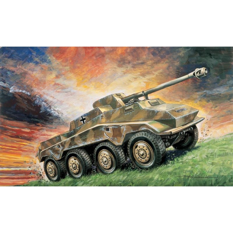 Italeri 1/72 WW2 German SD.KFZ 234/4 tank model kit