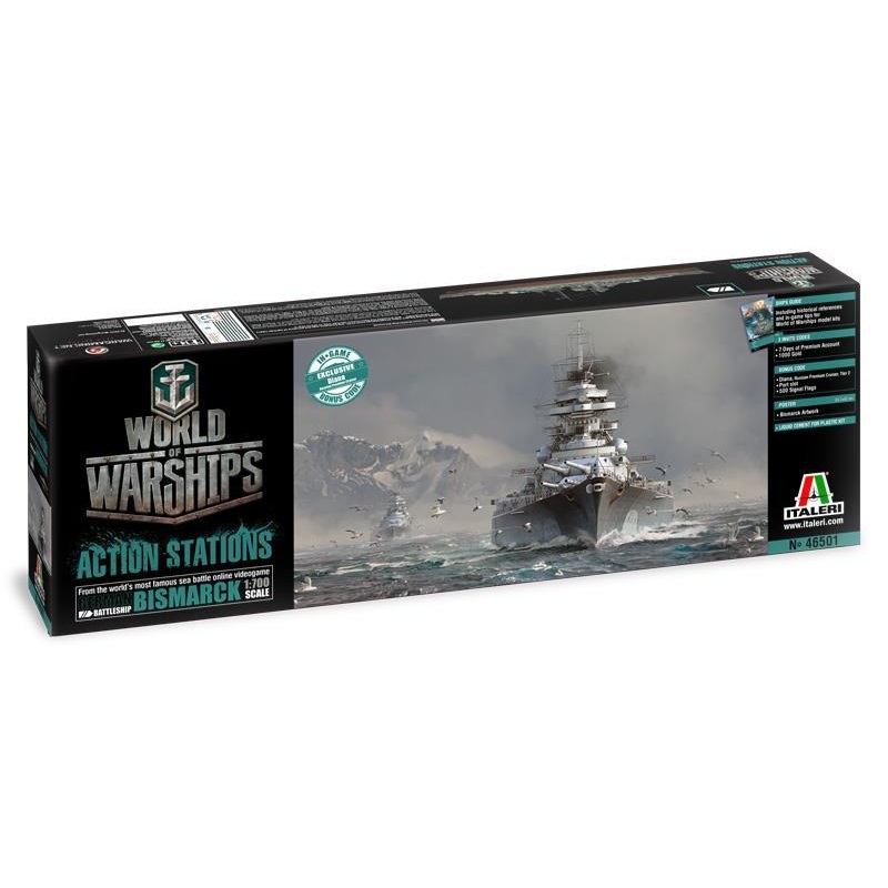ITALERI 1/720 SHIPS WORLD OF WARSHIPS BISMARCK