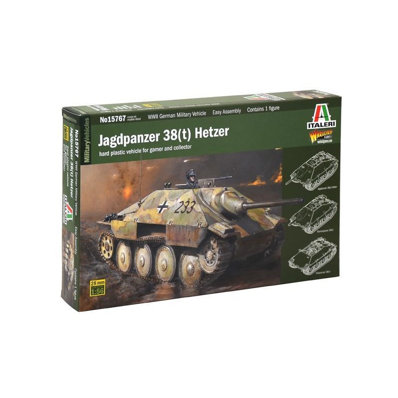 ITALERI MILITARY 1/56 Scale (28mm)  JAGDPANZER 38 (T) HETZER