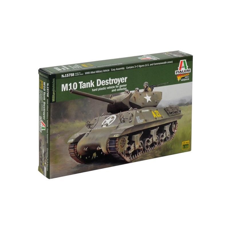 ITALERI MILITARY 1/56 Scale (28mm) M10 TANK DESTROYER(DRIVER INCLUDED)