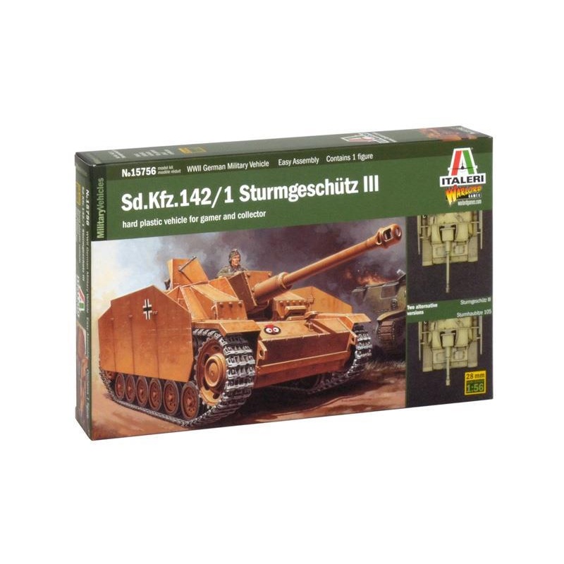 ITALERI MILITARY 1/56 Scale (28mm) SD.KFZ 142/1 STURMGESHUTZ III