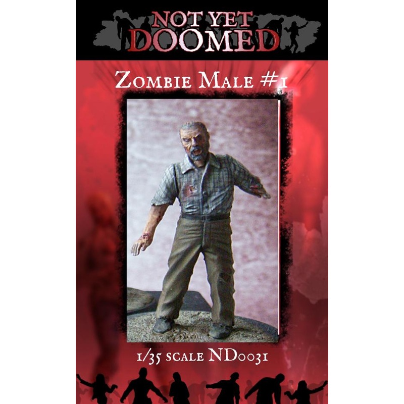 1/35 Scale resin model kit Zombie male #1