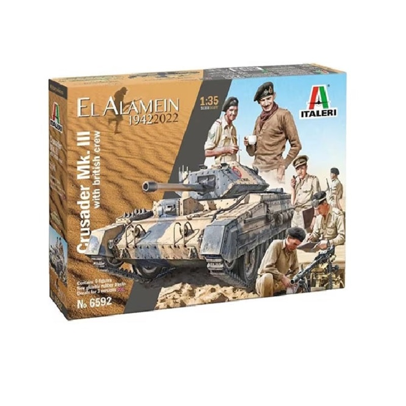 Italeri 1/35 WW2 British CRUSADER MK III WITH TANK CREW
