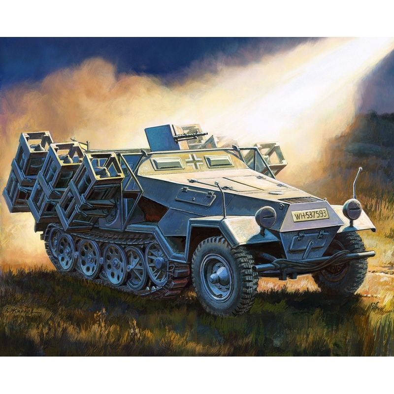 Zvezda 1/100 Sd.Kfz.251/1 Ausf.B Stuka Zu Fuss