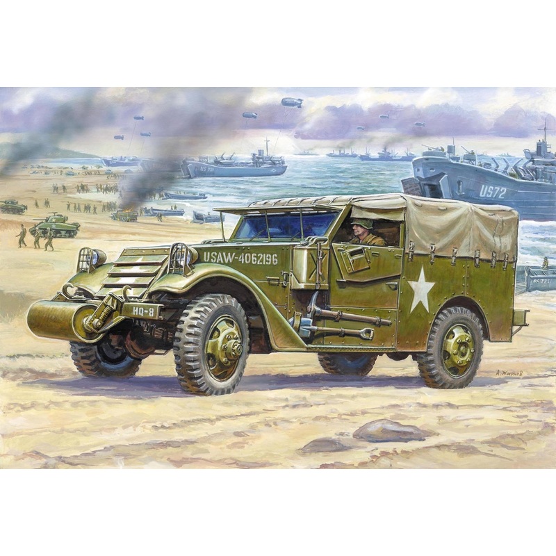Zvezda 1/100 WW2 Allied M-3 Scout Car