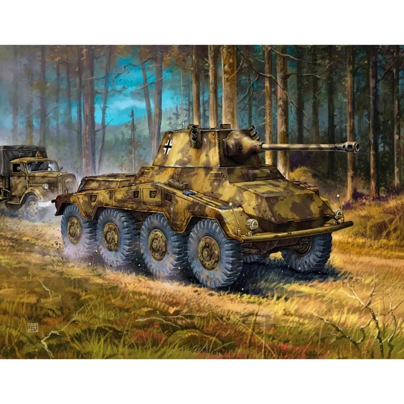 Zvezda 1/100 WW2 German Sd Kfz 234 Puma