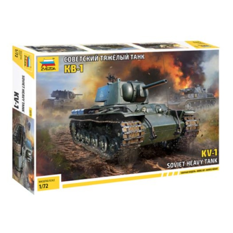 Zvezda 1/72 scale WW2 Russian Soviet KV-1 tank