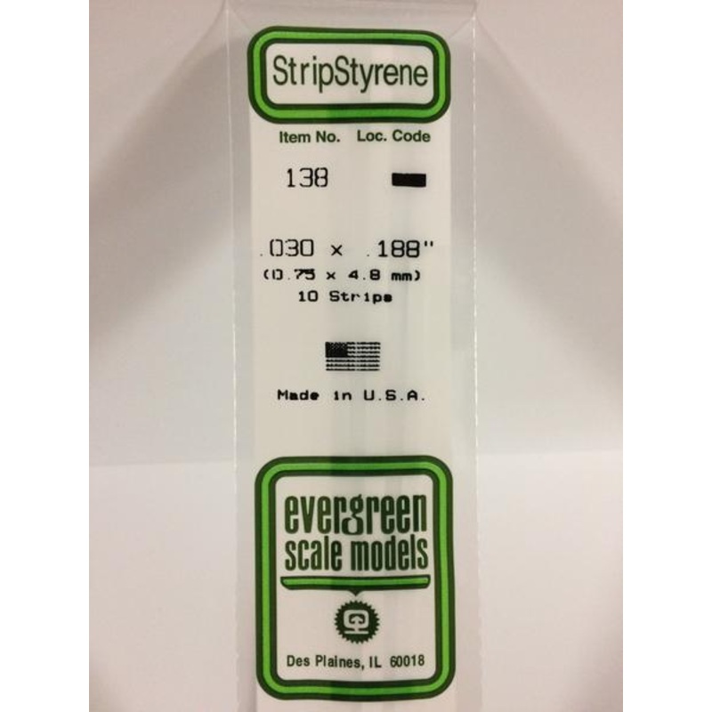 Evergreen 138 – 0.75 x 4.8mm Strips