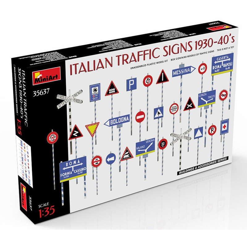 Miniart 1/35 scale WW2 ITALIAN TRAFFIC SIGNS 1930-40s