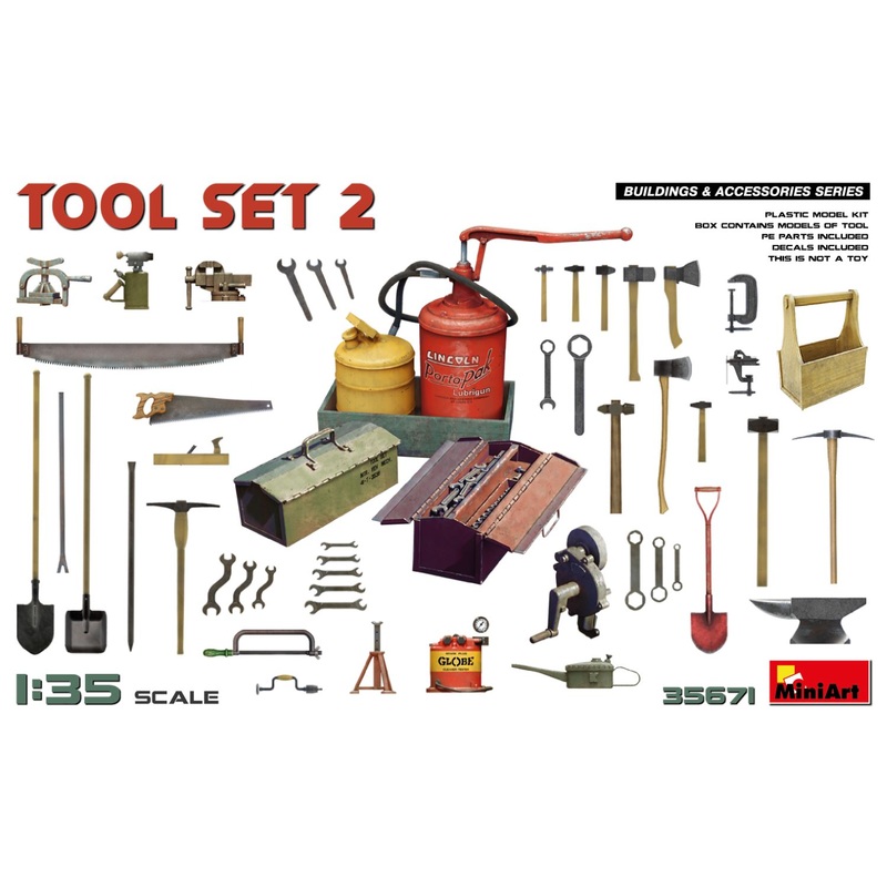 Miniart 1/35 WW2 1940’s era TOOL SET #2