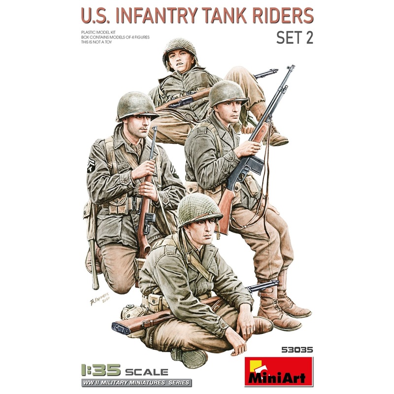 Miniart 1/35 WW2 U.S. INFANTRY TANK RIDERS. SET 2