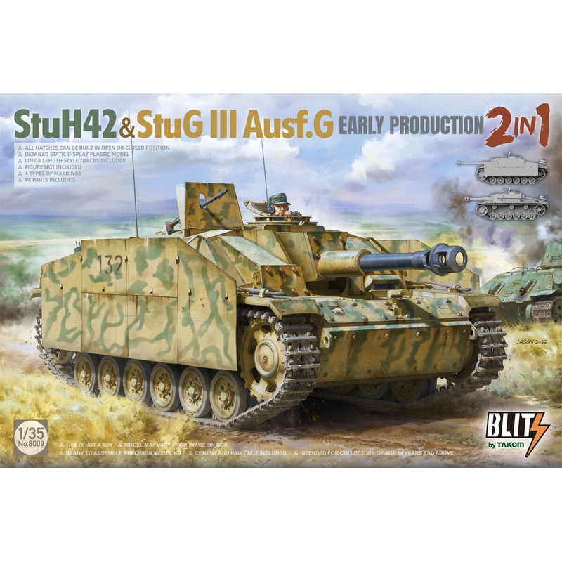 Takom 1/35 WW2 German StuH42&StuG III Ausf.G Early Production (2in1)