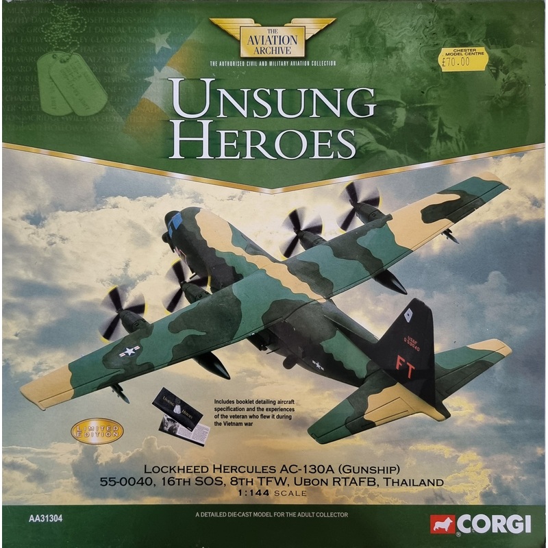Corgi The Aviation Archive AA31304 1:144 Lockheed Hercules AC-130A (Gunship)