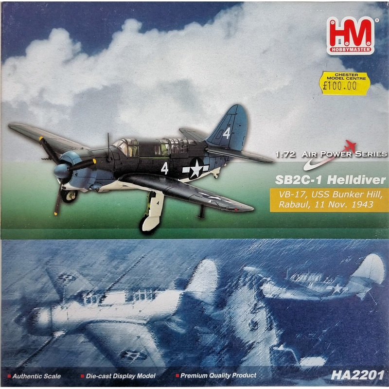 Hobbymaster HA2201 SB2C-1 Helldiver VB-17 USS Bunker Hill, Rabaul, 11 Nov 1943
