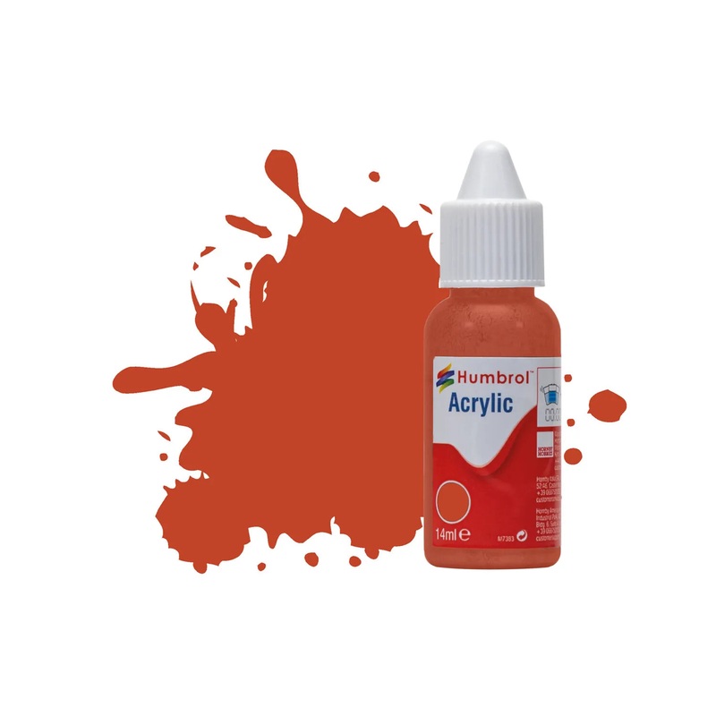 No 100 Red Brown Matt Acrylic 14ml Dropper Bottle