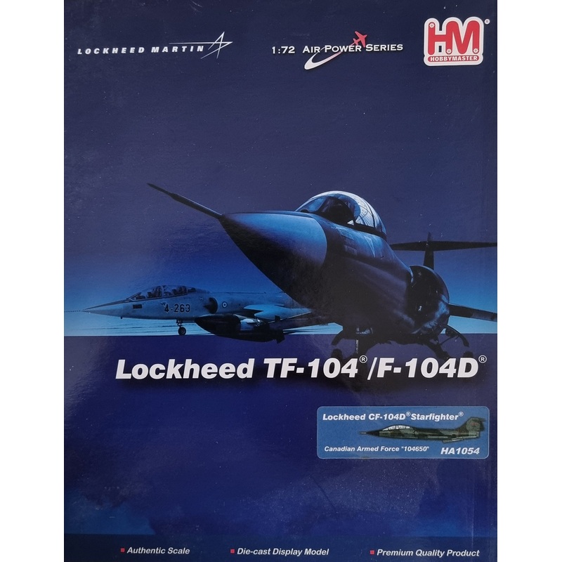 SALE – Hobbymaster HA1054 Lockheed TF-104/F104D Lockheed CF-104D Starfighter Canadian Armed Force 104650