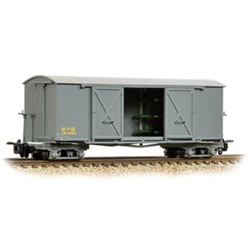 Bachmann OO9 393-025A Bogie Covered Ambulance Van WD Grey