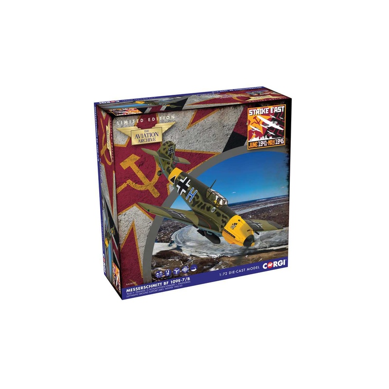 Corgi AA28007 Messerschmitt Bf 109E-7/B Blue H Triangle, II./Schlachtgeschwader 1, Stalingrad, Luftwaffe Ground Support Jabo, Winter 1942/43