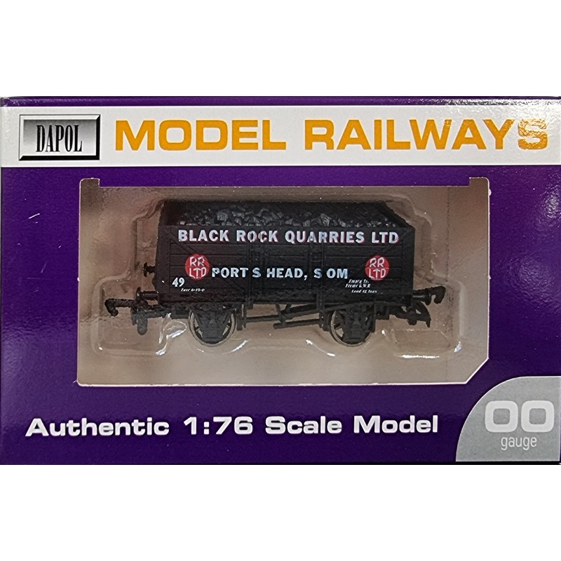 Dapol OO Gauge D5007 5 Plank Black Rock Wagon