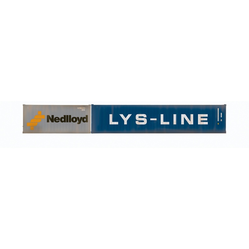 Hornby R60044 Nedlloyd & LYS-Line, Container Pack, 1 x 20 and 1 x 40 Containers – Era 11