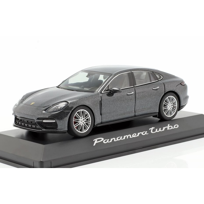 Minichamps Porsche Panamera Turbo 2nd Generation 2016 Vulkan Grey Metallic