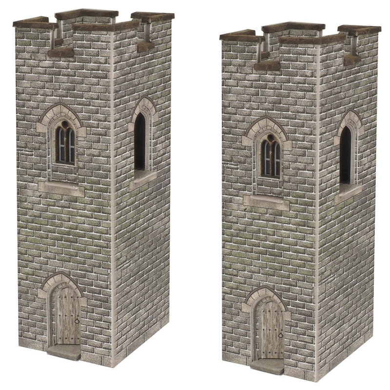 PN192 N Scale Castle Pair of Watch Towers