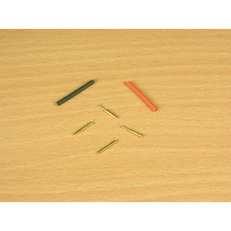 2 PAIRS OF 0.8MM GOLD PLUGS & SOCKETS