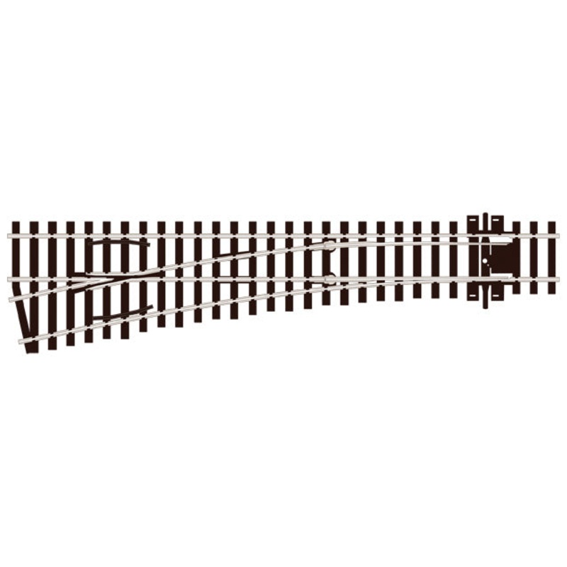 Peco SL-E196 Turnout, Medium Radius, Left Hand