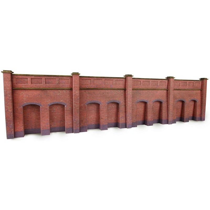 PN145 N Gauge Retaining Wall Red Brick