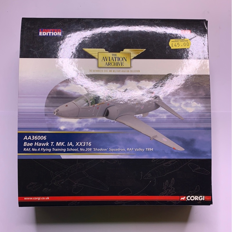 Corgi Aviation Archive AA36006 BAE Hawk T MkIa Xx316 RAF Valley 1 72 Ltd Ed