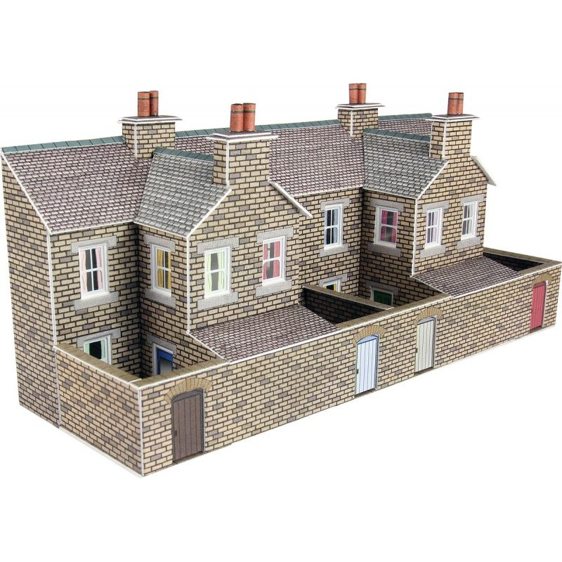 Metcalfe PN177 N Gauge Low Relief House Backs – Stone