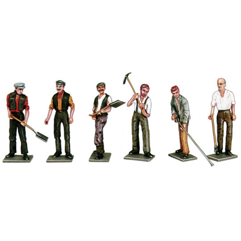 Workmen with Tools (cast white metal)