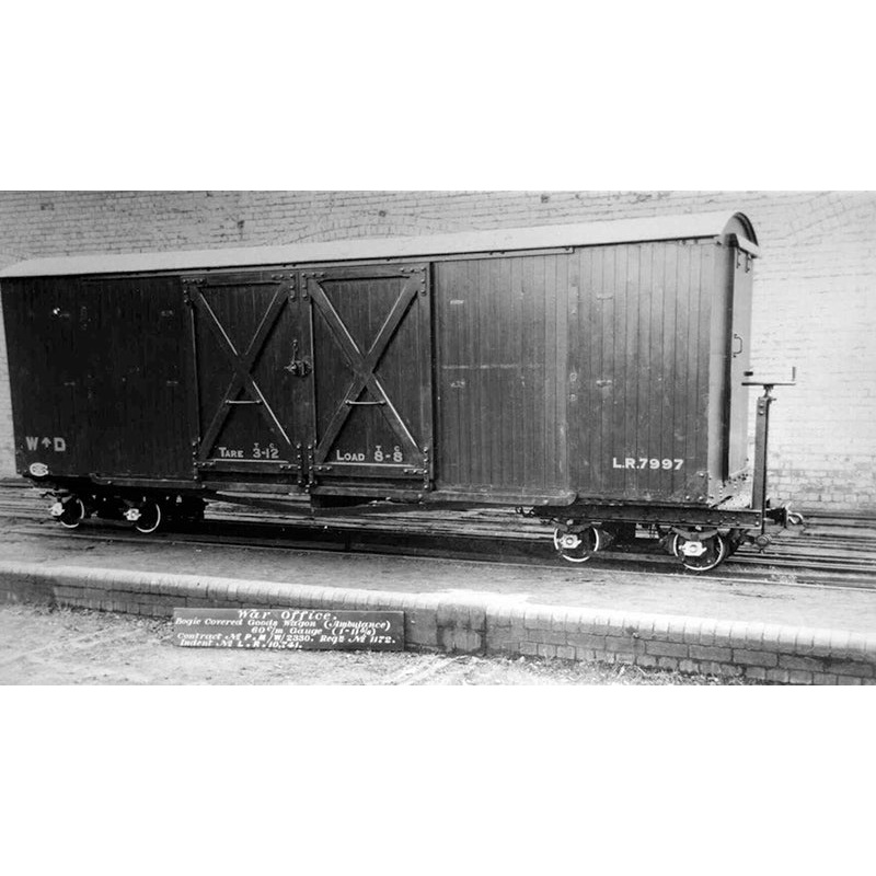 Covered Goods Wagon WW1 WD Grey Weathered