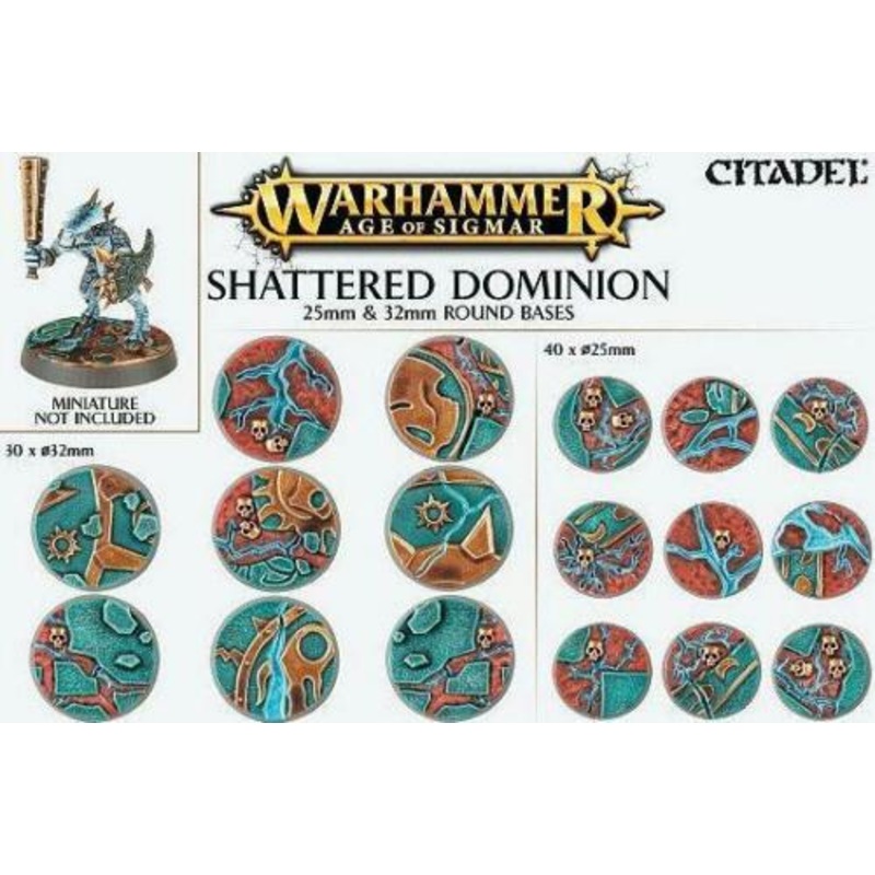 Age of Sigmar Shattered Dominion 25 & 32mm Round Bases