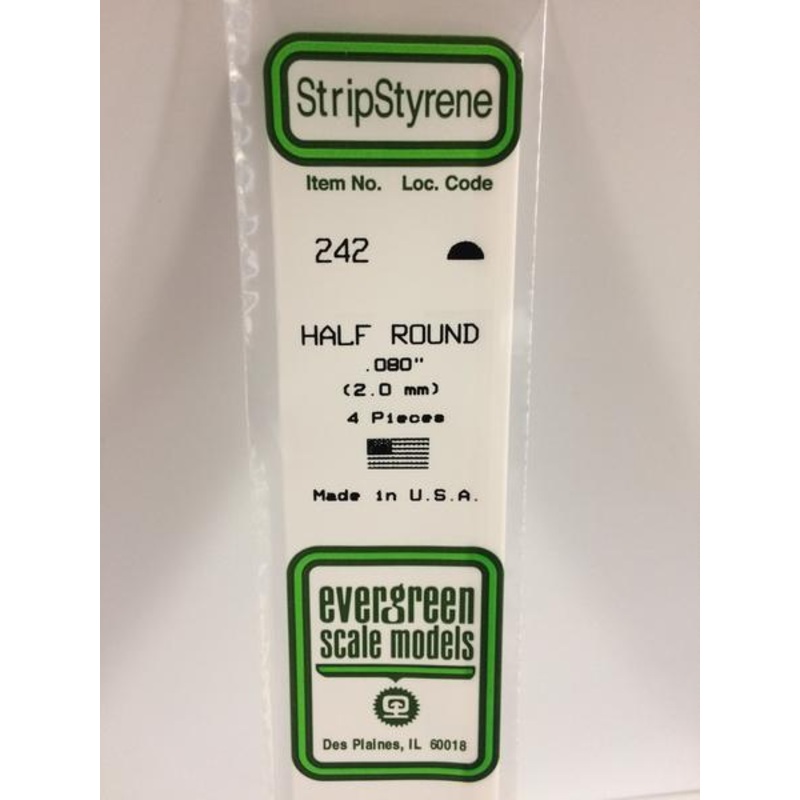 Evergreen 242 – 2.0mm Half Round
