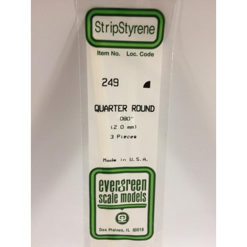 Evergreen 249 2.0mm Quarter Round