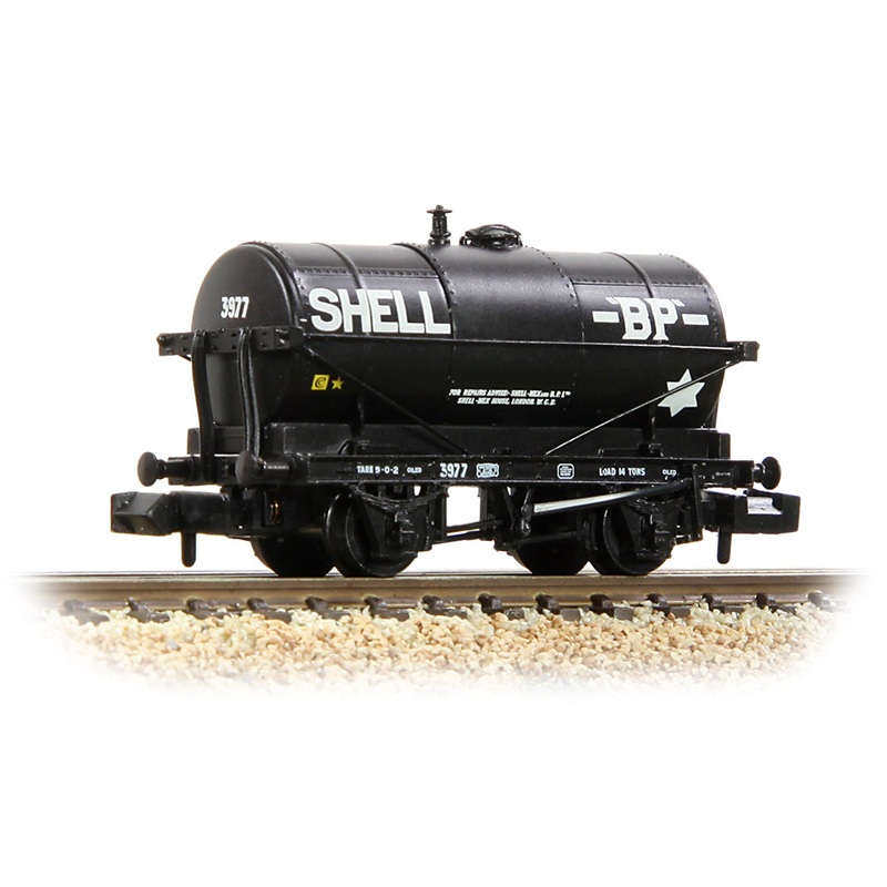 Graham Farish N Gauge 373-660A 14T Tank Wagon ‘Shell/BP’ Black