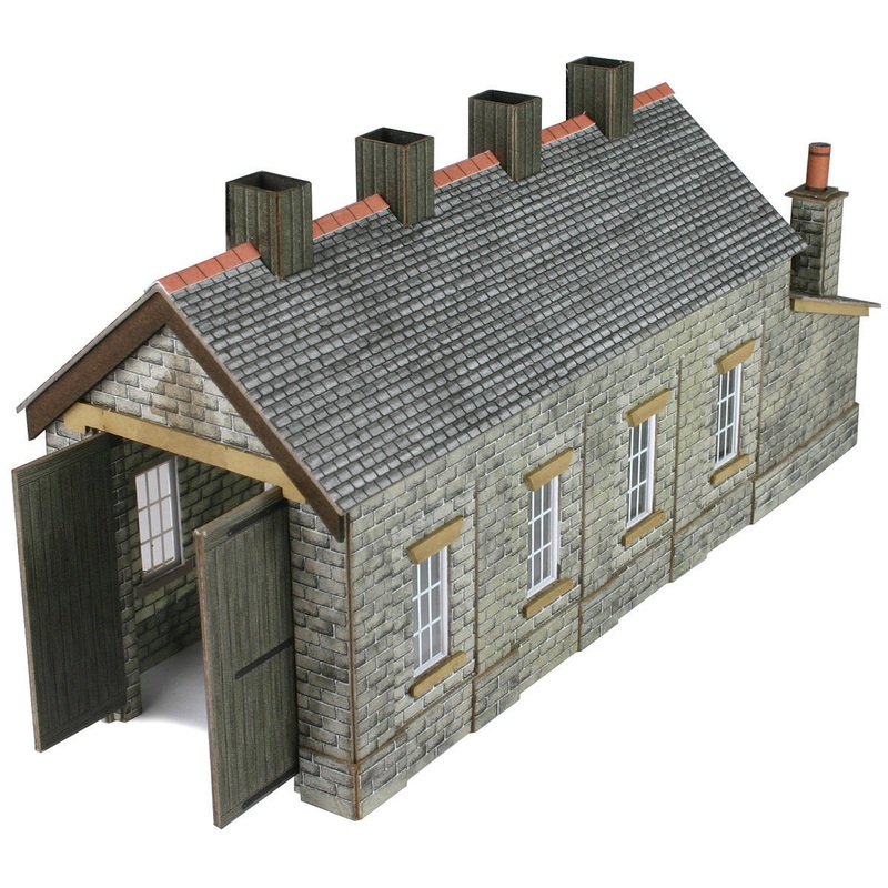 PN932 N Gauge Stone Single Track Engine Shed