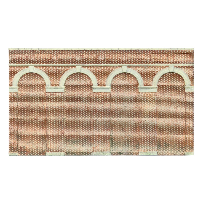 High Level Arched Retaining Walls x 2 (Red Brick)
