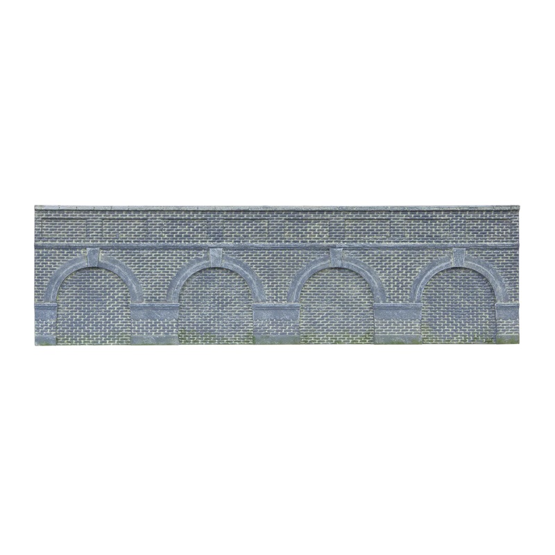 Low Level Arched Retaining Walls x2 (Engineers Blue Brick)